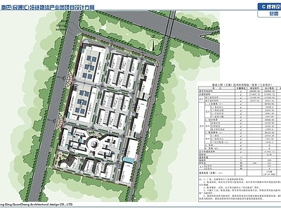 现代产业园建筑 秦川物流园 施工图