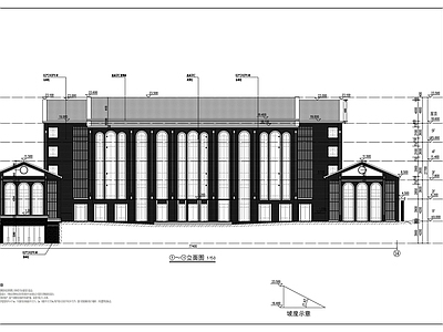 现代办公楼建筑 工人文化宫办公楼 施工图