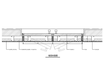 现代墙面节点 吸音板暗装消火栓 施工图