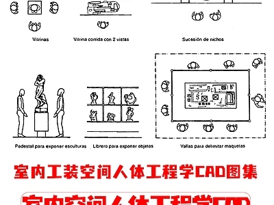 现代人物 室内空间 人体工程学 图库 施工图