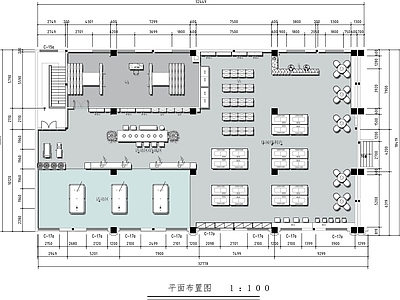 现代便利店 570平休闲超市 休闲超市平面图 休闲便利店平面图 施工图