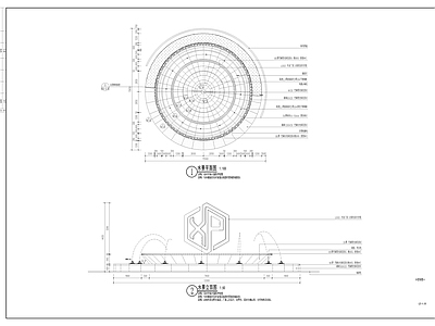 现代商业景观 商业区水景详图 施工图