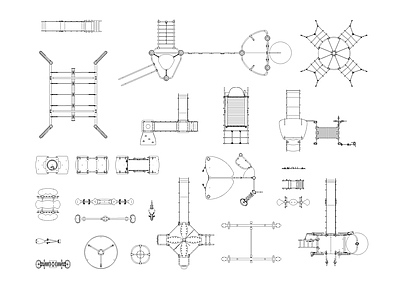 现代其他图库 游乐场平面图 儿童游乐设施 施工图