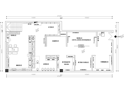 工装平面图 装饰公司材料展厅 室内平面图 施工图