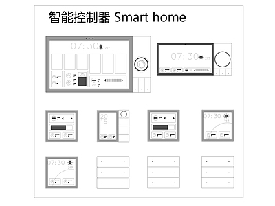 现代开关插座 图 施工图