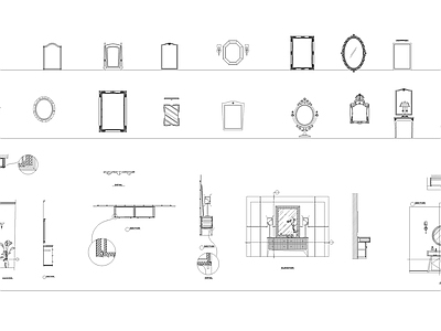 现代其他图库 镜子 施工图