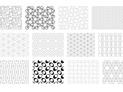 现代填充图案 无缝几何图案 施工图