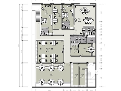 现代直播间 直播公司办公室 办公室直播室平面 直播间办公室平面 施工图