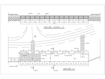 景观节点 亲水木 金属节点详图 施工图
