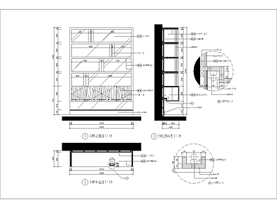 现代其他节点详图 书柜 施工图