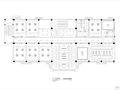 现代整体办公空间 办公空间 施工图