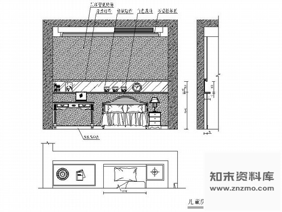 图块/节点精装儿童房立面图