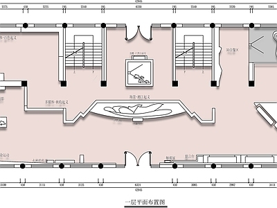 新中式展厅 红色文化展厅平面 烈士博物馆平面图 文化展厅 党建展厅 施工图