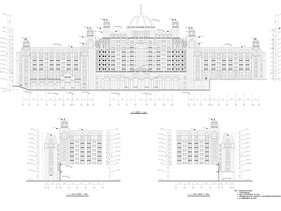 欧式酒店建筑 高层设计施工 施工图