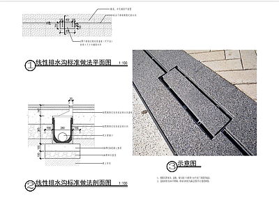 给排水节点详图 线性排水沟 施工图