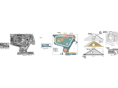 现代公园景观 儿童游乐场细部 施工图