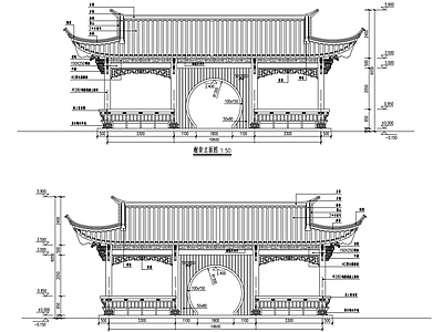 景观节点 长廊 施工图