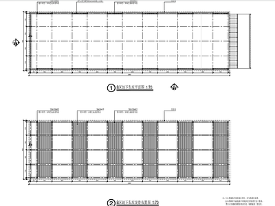 现代廊架 地下车库廊架 施工图