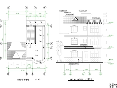 现代别墅建筑 农村带建结图 自建房 施工图