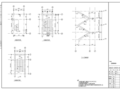 现代别墅建筑 B型别墅结构图 施工图