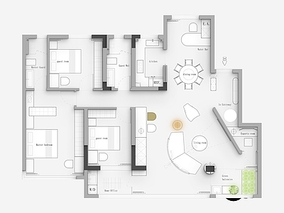 平层 户型优化 施工图