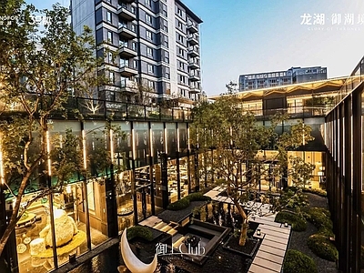 轻奢商业景观 社区大堂 龙湖 龙湖御湖景 豪华住宅 轻奢会所 施工图