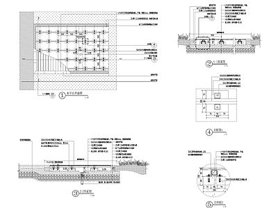 景观节点 木碎石地面 施工图