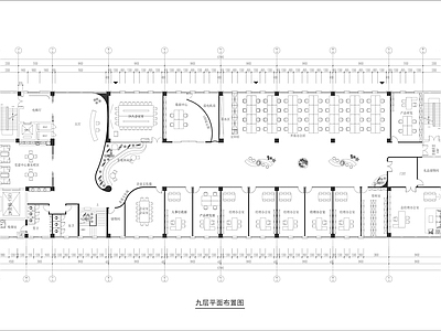 现代办公室 办公大 施工图