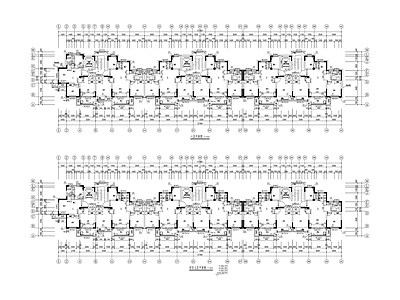 现代住宅楼建筑 现代9层多层洋房 户型详图 说明详图大样 施工图