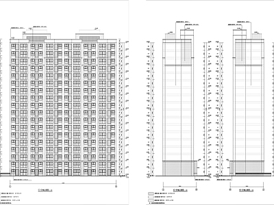 现代住宅楼建筑 18层高层住宅 户型详图 说明节能详图大样 施工图