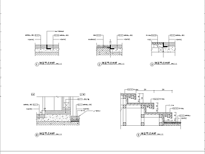 现代其他节点详图 地面与地板 地面与石材 施工图