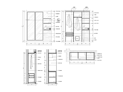 现代家具节点详图 家具详图 施工图