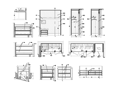 现代家具节点详图 家具详图 施工图