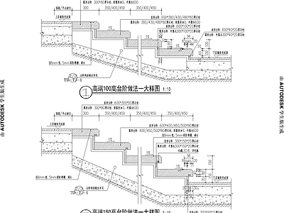 景观节点 台阶节点 施工图