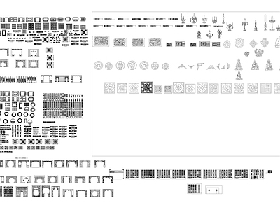 现代新中式综合家具图库 家装模型图库 图块 精选图块 施工图