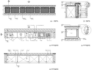 现代其他节点详图 大理石与木饰面 施工图