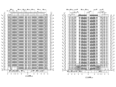 现代住宅楼建筑 18层高层住宅 两梯四户 户型详图 说明节能大样详图 施工图