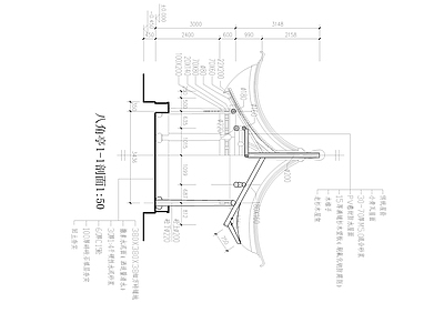 中式亭子 六角亭 八角亭 凉亭 景观亭 施工图