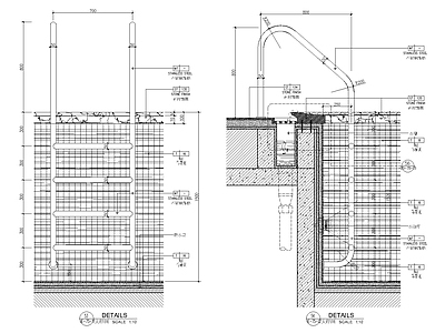 现代其他节点详图 石材饰面与不锈钢 施工图