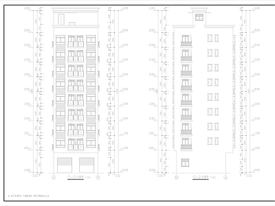 现代住宅楼建筑 自建房 私人别墅 高层 施工图