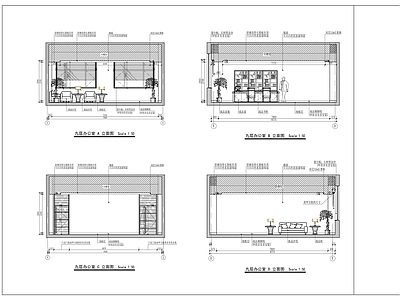 现代会议室 办公室 施工图