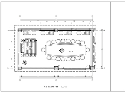现代会议室 施工图