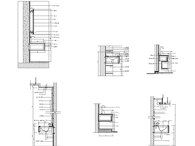 现代其他节点详图 施工节点洗手盆 施工图