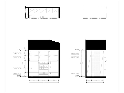 现代衣帽间 衣帽间立面图 施工图