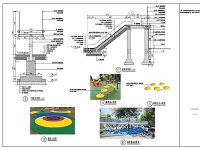 现代其他节点详图 儿童廊架平面图 施工图