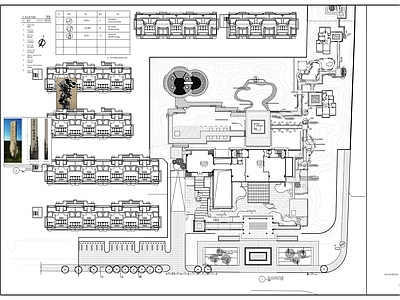 现代小区景观 高端住宅展示区 施工图