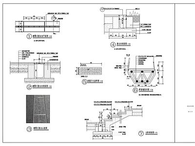 现代其他节点详图 排水沟详图 施工图