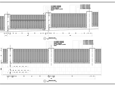 现代其他节点详图 围墙标准段详图 施工图