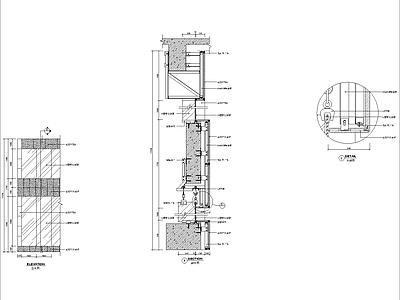 现代其他节点详图 石材幕墙详图 施工图