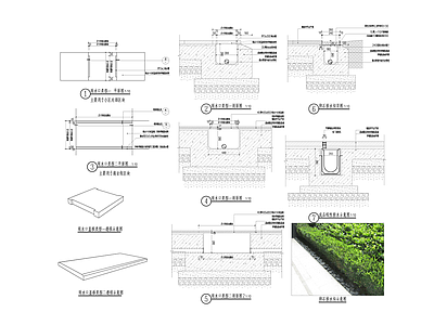景观节点 排水沟 施工图
